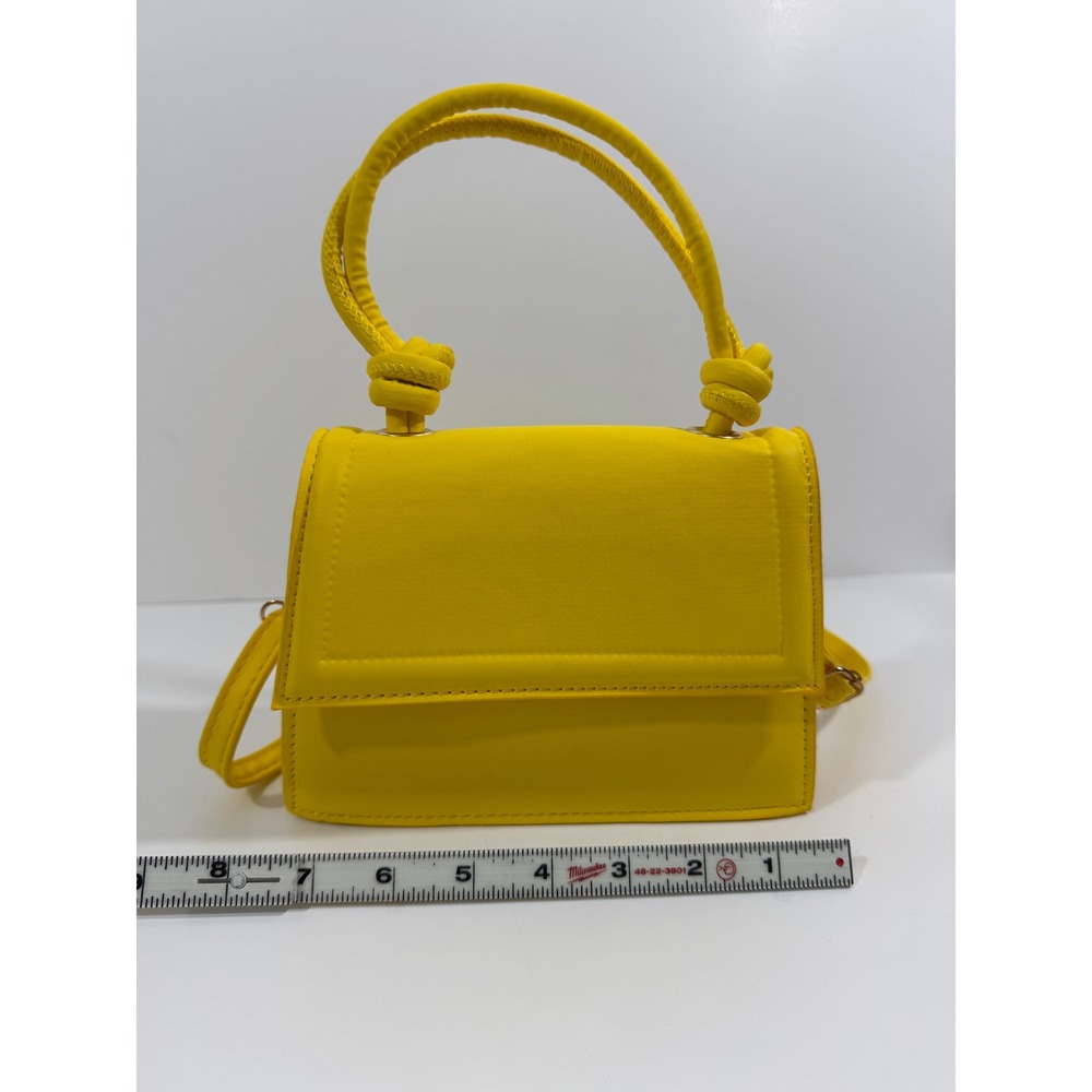 Unbranded Mini Handbag Women Small Yellow Good Knotted Handle Crossbody Bag